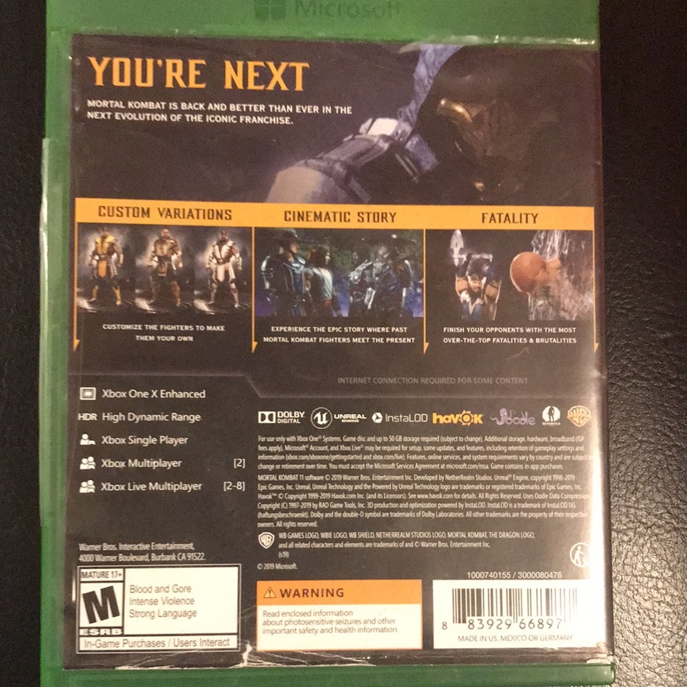 XBOX ONE Pre-owned Mortal Combat 11 work well good condition. - Picture 2 of 4